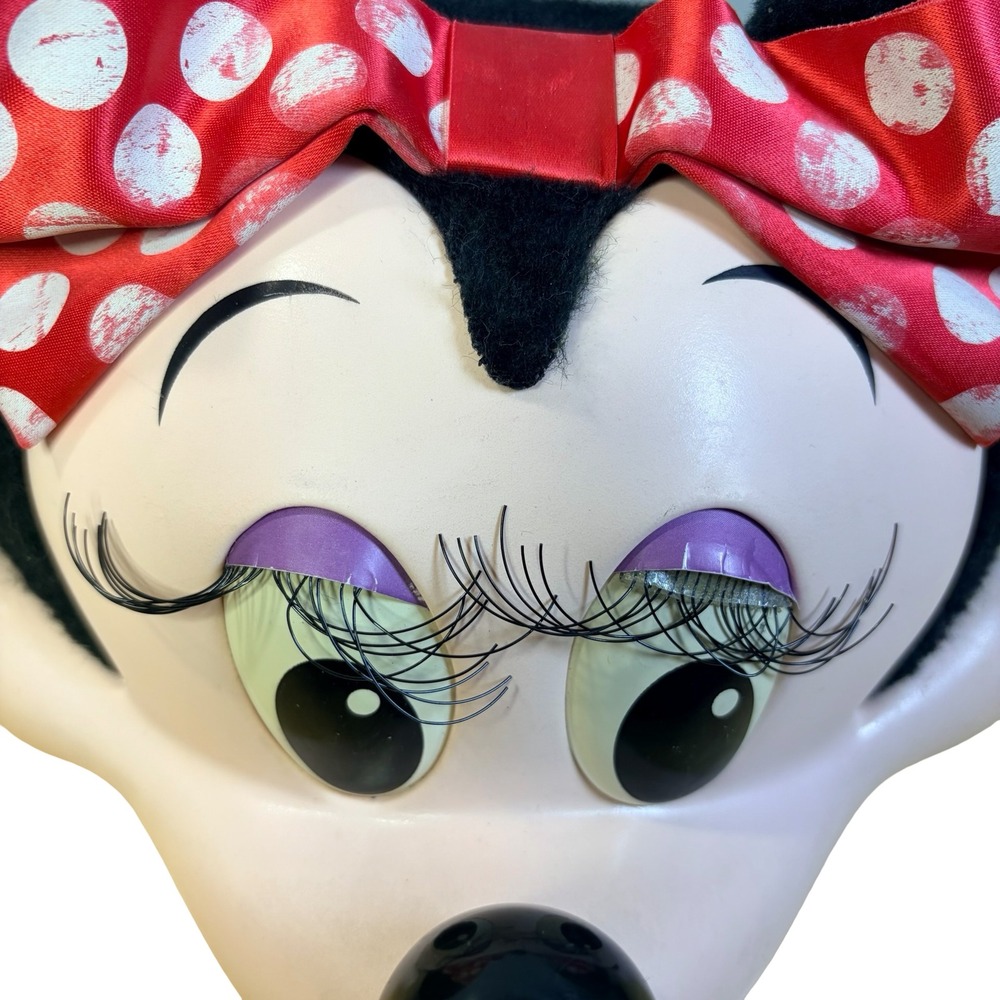 Vtg 1990s Disney‎ Minnie Mouse 3D Face Snapback Hat Mesh Trucker Made in USA Cap - Picture 9 of 12